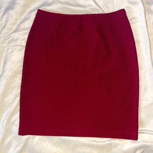 Red pencil skirt